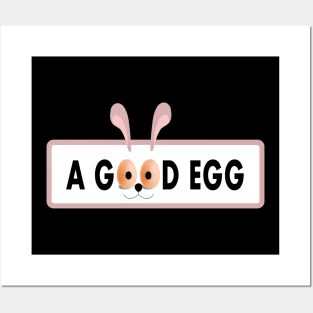 Every Bunny Loves A Good Egg (black ver.) Posters and Art